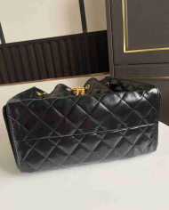 Chanel Drawstring Bucket Bag with Chain