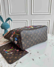 LV Monogram Neverfull MM Painted Flowers