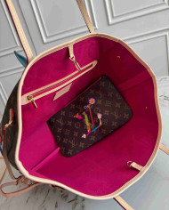LV Monogram Neverfull MM Painted Flowers