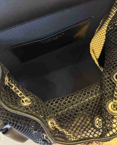 Chanel Mesh and Lambskin Backpack