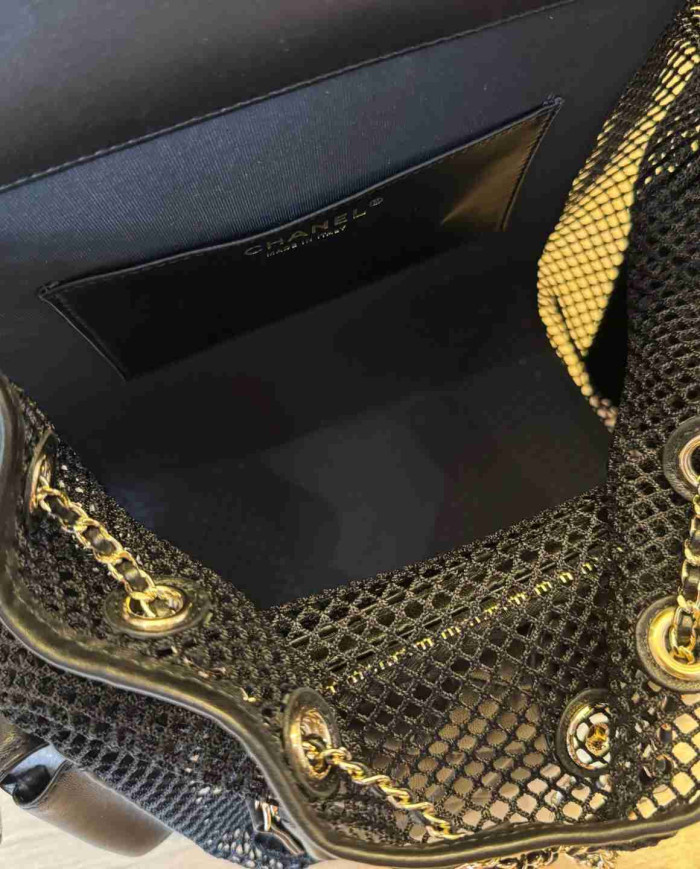 Chanel Mesh and Lambskin Backpack
