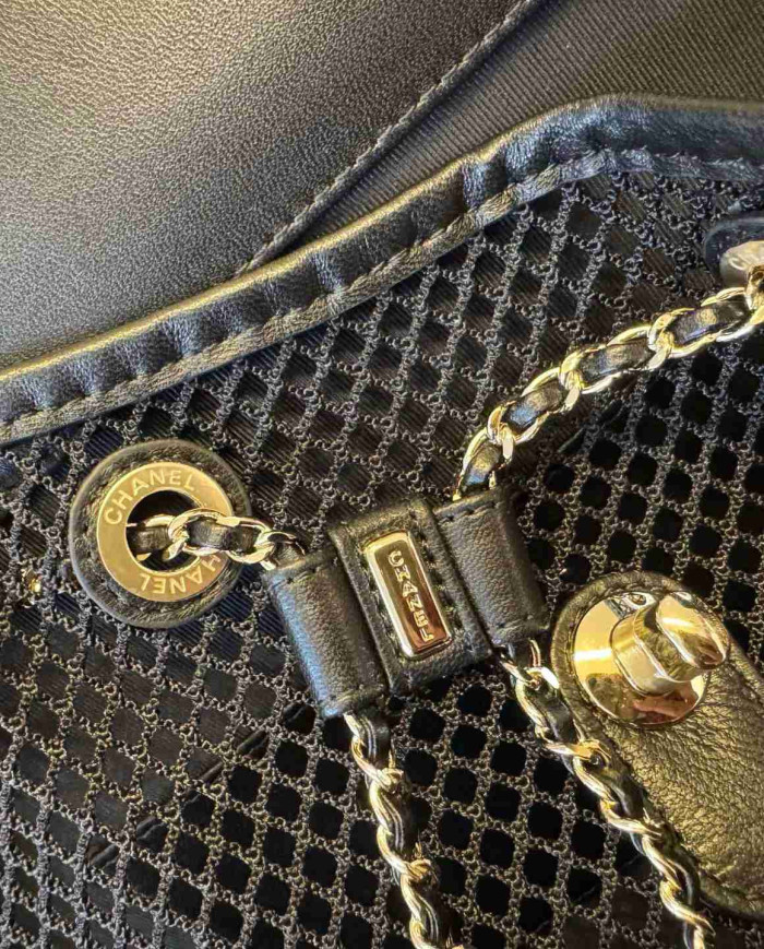 Chanel Mesh and Lambskin Backpack