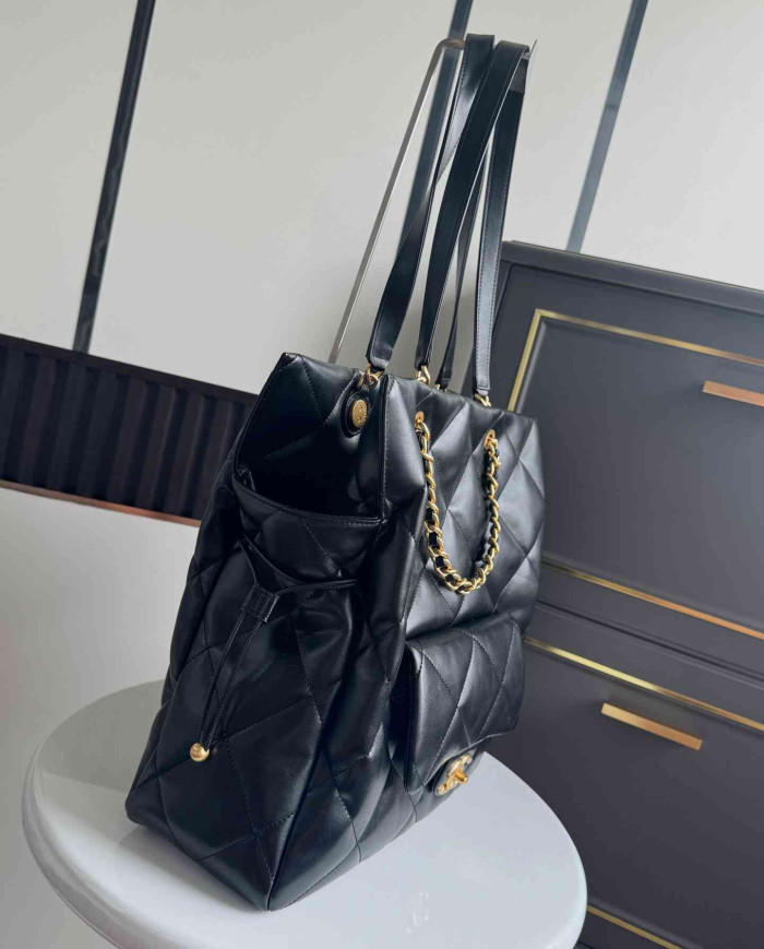 Chanel Quilted Shopping Bag with Chain