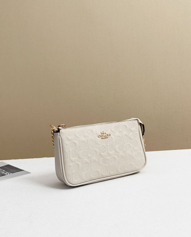 Coach Embossed Chain Baguette