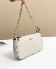 Coach Embossed Chain Baguette