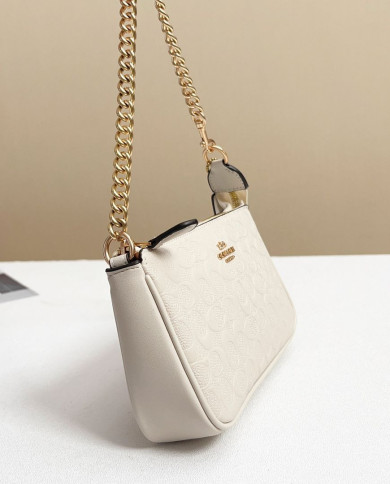 Coach Embossed Chain Baguette