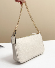 Coach Embossed Chain Baguette