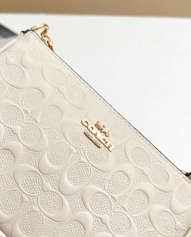 Coach Embossed Chain Baguette