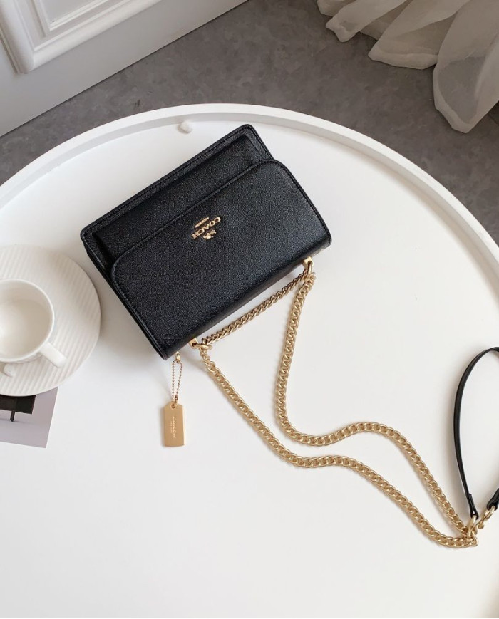 Coach Leather Chain Crossbody Bag