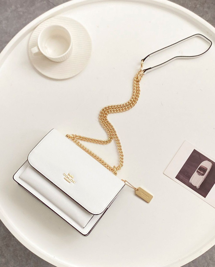 Coach Leather Chain Crossbody Bag