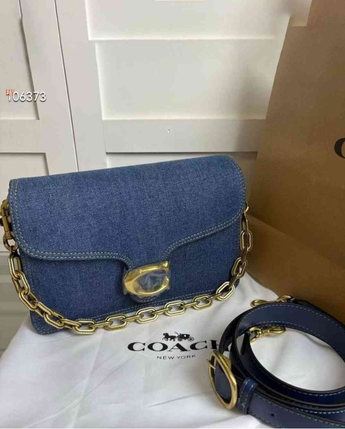 Coach Denim Tabby Chain Shoulder Bag