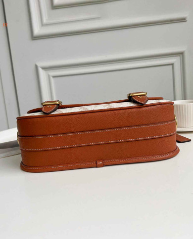 Coach Horse and Carriage Print Leather Messenger Bag