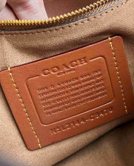 Coach Horse and Carriage Print Leather Messenger Bag