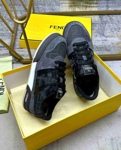 Fendi Velvet Suede Sneakers