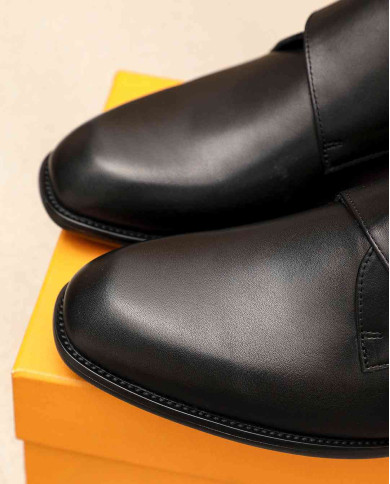Louis Vuitton Leather Monk Strap Dress Shoes