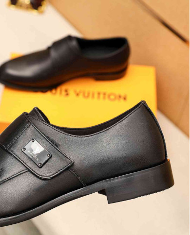 Louis Vuitton Leather Monk Strap Dress Shoes