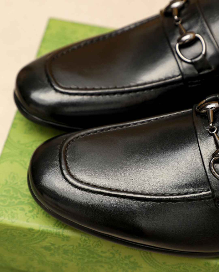 Gucci Patent Leather Loafers with Buckle