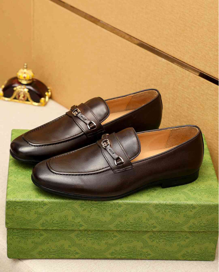 Gucci Leather Horsebit Loafers