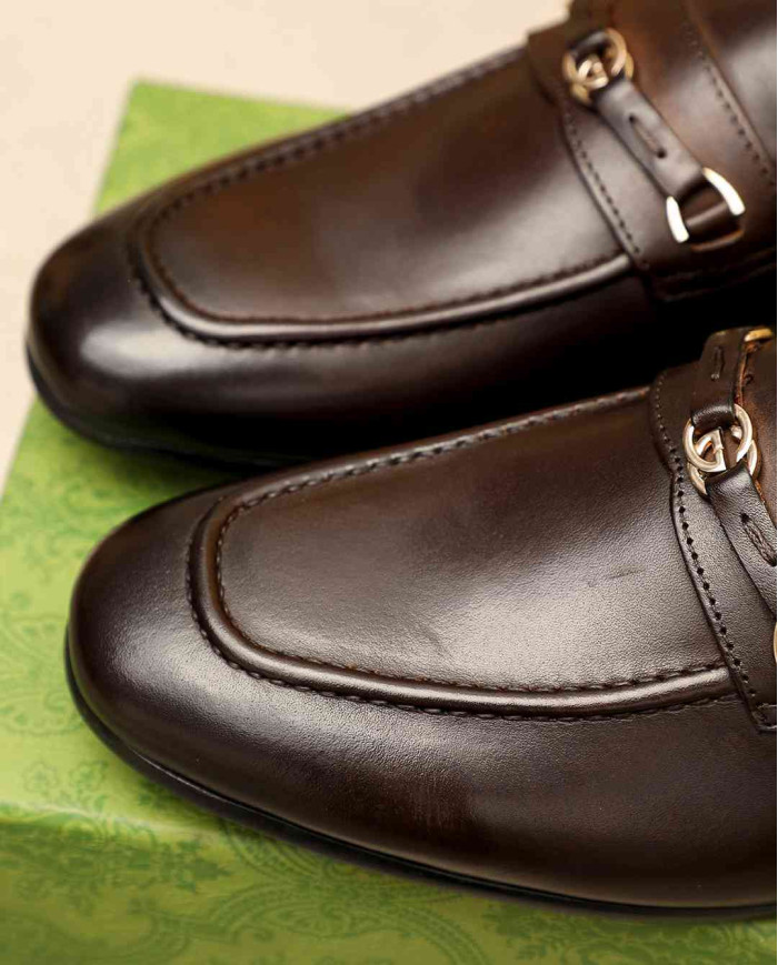 Gucci Leather Horsebit Loafers