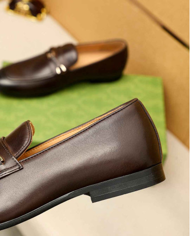 Gucci Leather Horsebit Loafers