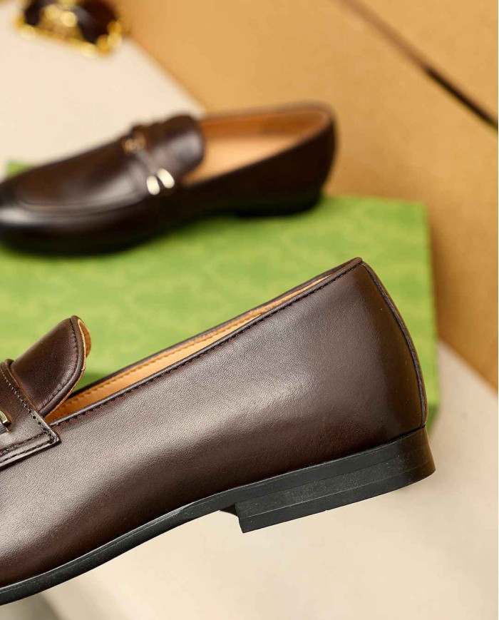 Gucci Leather Horsebit Loafers