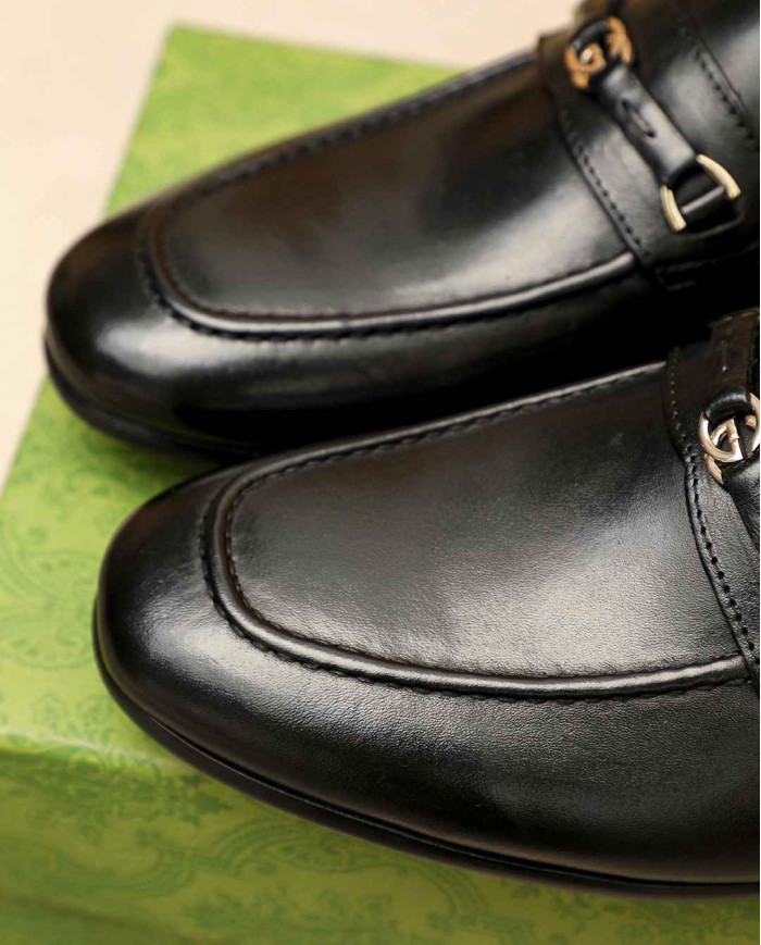 Gucci Leather Horsebit Loafers