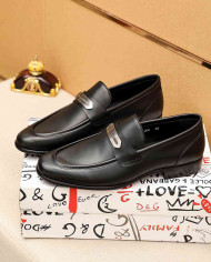 Dolce & Gabbana Leather Loafers with Buckle
