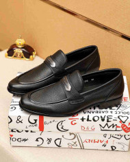 Dolce & Gabbana Leather Loafers with Buckle