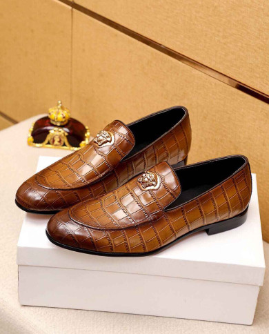 Versace Men's Crocodile Loafers