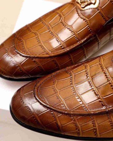 Versace Men's Crocodile Loafers