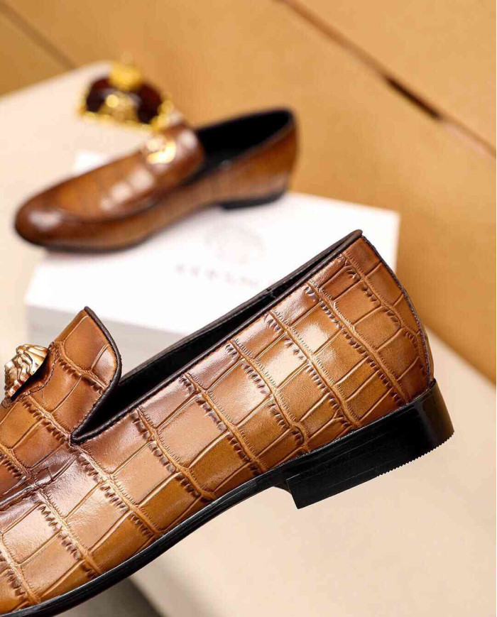 Versace Men's Crocodile Loafers