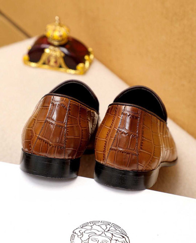 Versace Men's Crocodile Loafers
