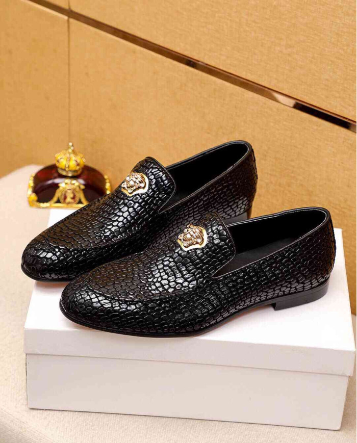 Versace Men's Crocodile Loafers