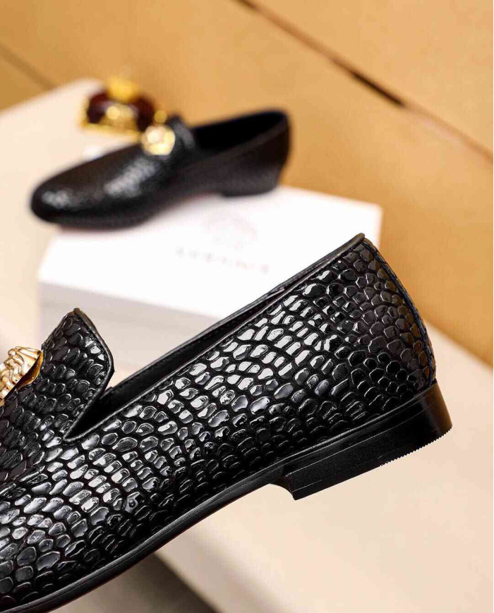 Versace Men's Crocodile Loafers