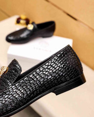 Versace Men's Crocodile Loafers