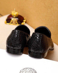 Versace Men's Crocodile Loafers