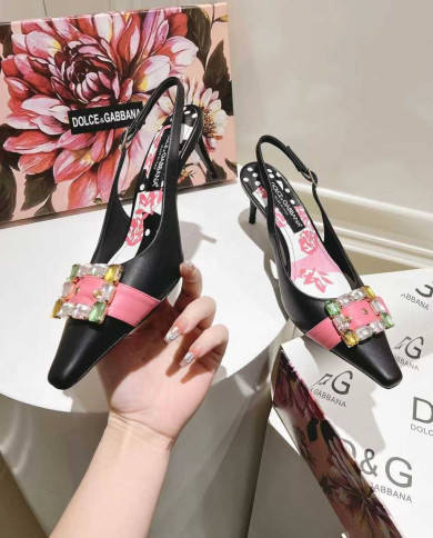 Dolce & Gabbana Women's Simple Block Heel Sandals