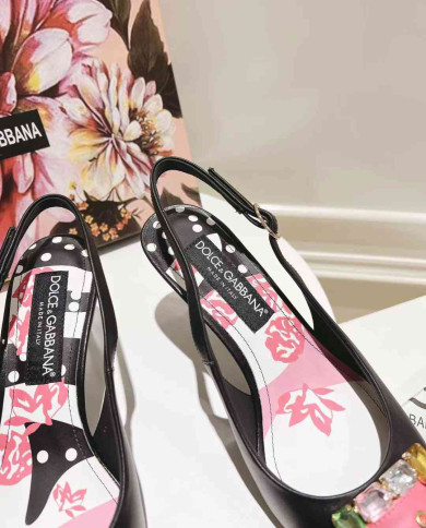 Dolce & Gabbana Women's Simple Block Heel Sandals