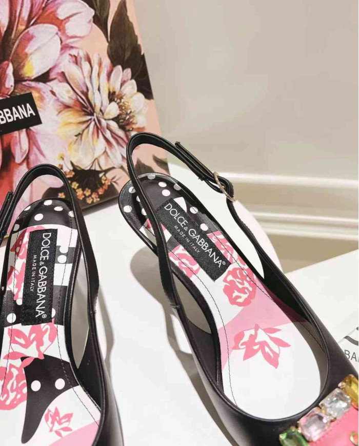 Dolce & Gabbana Women's Simple Block Heel Sandals