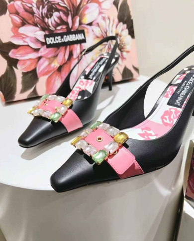 Dolce & Gabbana Women's Simple Block Heel Sandals