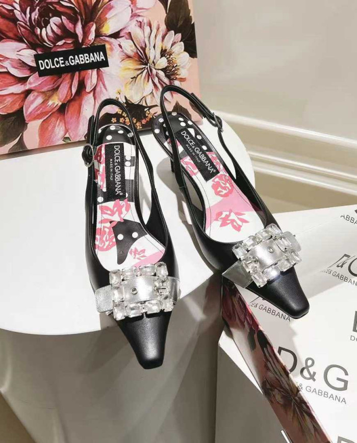 Dolce & Gabbana Women's Simple Block Heel Sandals