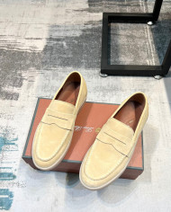 Lora Piana Classic Lefu shoes cowhide  cashmere