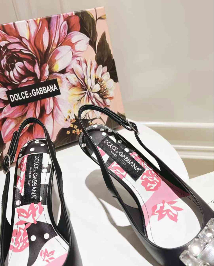 Dolce & Gabbana Women's Simple Block Heel Sandals