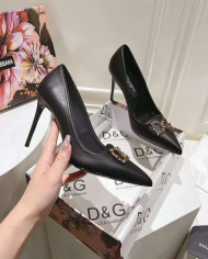 Dolce & Gabbana Women's Leather Pointed Toe Stiletto Sandals