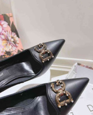 Dolce & Gabbana Women's Leather Pointed Toe Stiletto Sandals