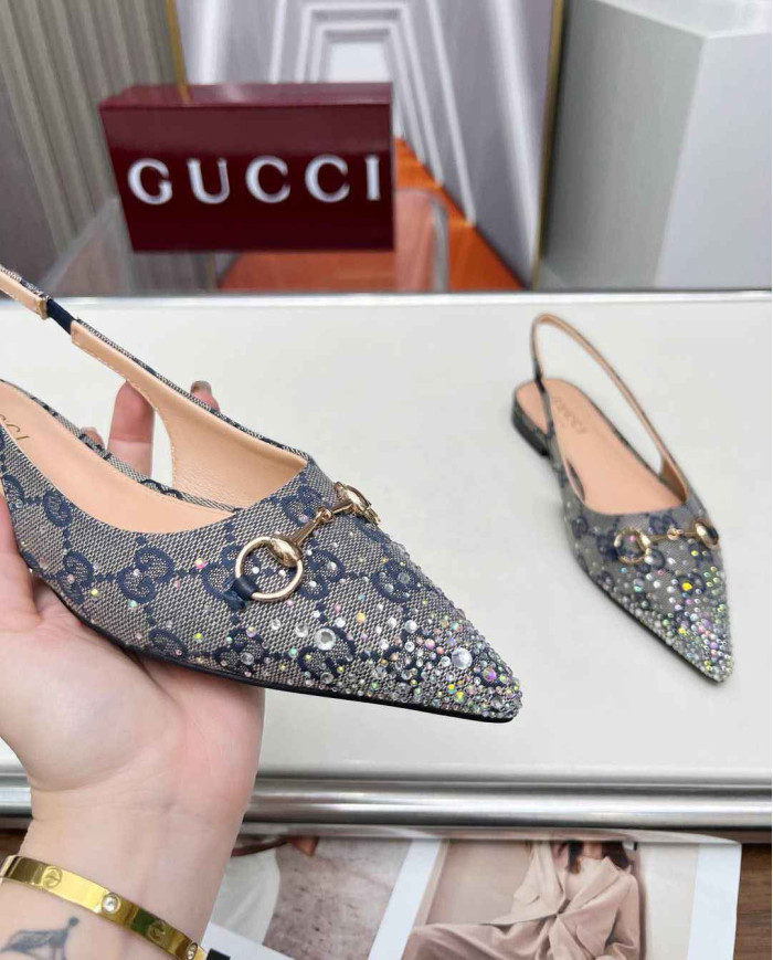 Gucci Women's Horsebit Slingback Flats