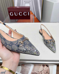 Gucci Women's Horsebit Slingback Flats