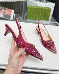 Gucci Women's Horsebit Kitten Heel Pumps