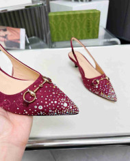 Gucci Women's Horsebit Kitten Heel Pumps