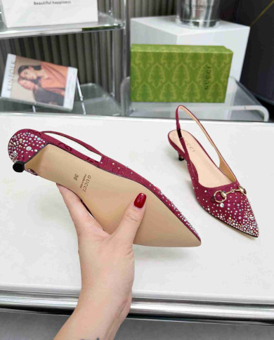 Gucci Women's Horsebit Kitten Heel Pumps